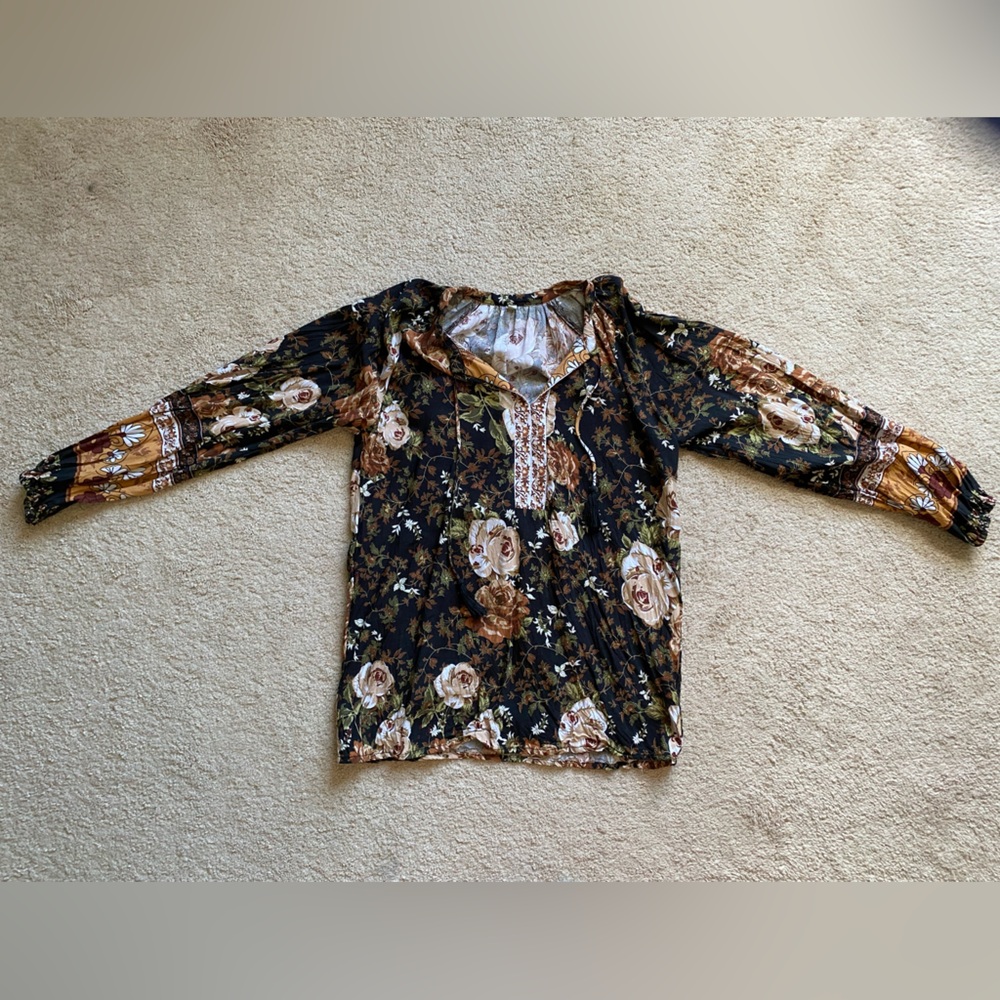 Fall floral blouse ON SALE
